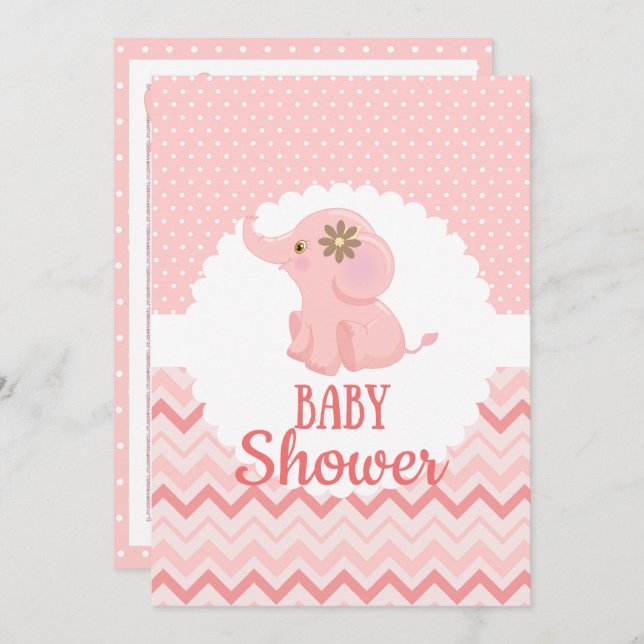 Es ist eine Einladung für ein Mädchen-Baby-Dusche (Vorne/Hinten)