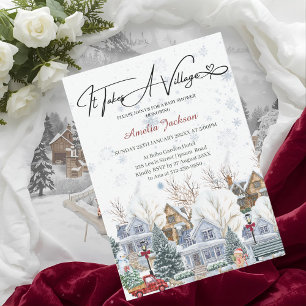 Es ist eine Einladung für ein Village Baby Dusche