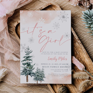 Es ist eine Einladung für Mädchen, Winterbaby-Dusc