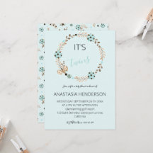 Es ist eine Einladung zur Dusche von Zwillingen. E