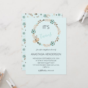 Es ist eine Einladung zur Dusche von Zwillingen. E