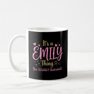 Es ist eine Emily-Sache Rosa Gold Frauen Geschenk Kaffeetasse