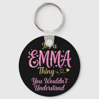 Es ist eine Emma-Sache Rosa Gold Frauen Geschenk Schlüsselanhänger