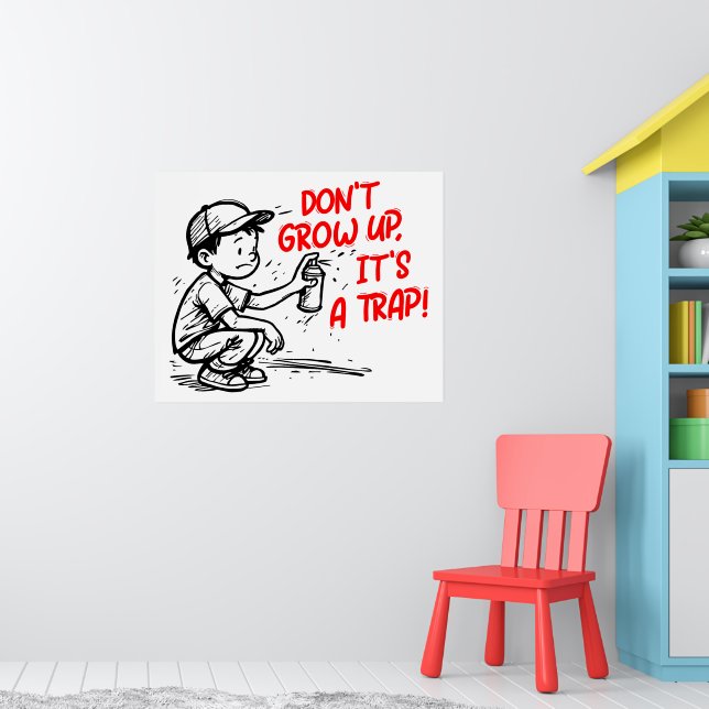 Es ist eine Falle Poster (Kinderzimmer 1)