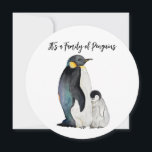 Es ist eine Familie von Pinguinen Aquarell zeichne Feiertagskarte<br><div class="desc">Es ist eine Familie von Pinguinen Aquarell zeichnend</div>