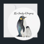 Es ist eine Familie von Pinguinen Aquarell zeichne Feiertagskarte<br><div class="desc">Es ist eine Familie von Pinguinen Aquarell zeichnend</div>