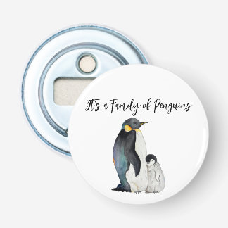 Es ist eine Familie von Pinguinen Aquarell zeichne Flaschenöffner