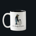 Es ist eine Familie von Pinguinen Aquarell zeichne Zweifarbige Tasse<br><div class="desc">Es ist eine Familie von Pinguinen Aquarell zeichnend</div>