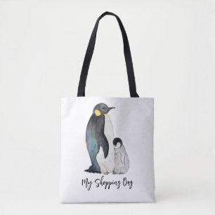 Es ist eine Familie von Pinguinen Aquarellzeichnun