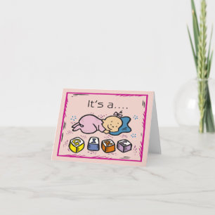 Es ist eine Geburtsankündigung eines Mädchens Ankündigung