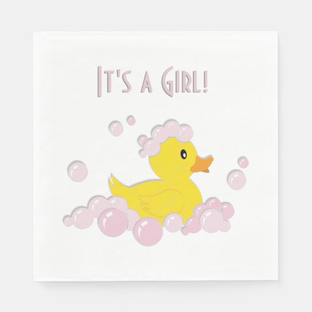 Es ist eine Girl Baby Duck Serviette (Vorderseite)
