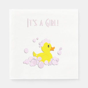 Es ist eine Girl Baby Duck Serviette