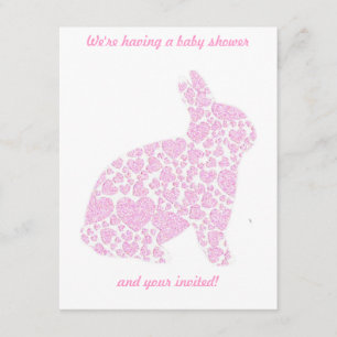 Es ist eine Girl Baby Dusche Invites Pink Bunny Einladung
