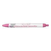 Es ist eine Girl Baby Rattle Pink Star Ankündigung