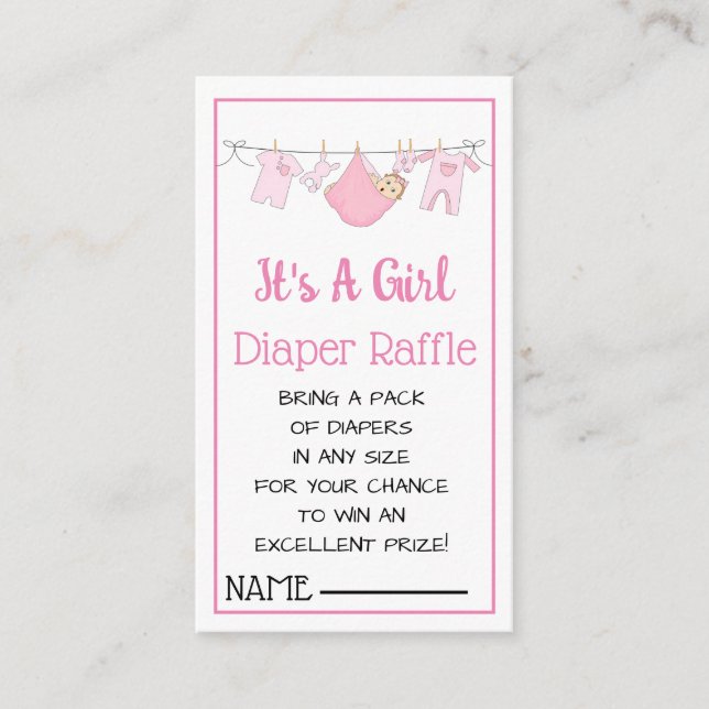 Es ist eine Girl Enclosure Card Begleitkarte (Vorderseite)