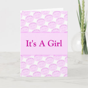 Es ist eine Girl Happy Face Card Ankündigung