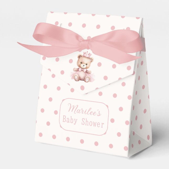 Es ist eine Girl Pink Princess Bear Baby Dusche Geschenkschachtel (Vorderseite)
