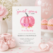 Es ist eine Girl Pink Pumpkin Baby Dusche