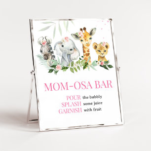 Es ist eine Girl Safari Animals Baby Dusche Mama O Poster