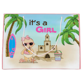 Es ist eine Girl Sandcastle Surfboard Beach Baby D Große Geschenktüte