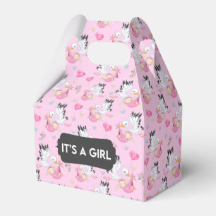 Es ist eine Girl Stork Baby Gevor Box Geschenkschachtel