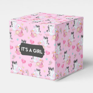 Es ist eine Girl Stork Baby Gevor Box Geschenkschachtel