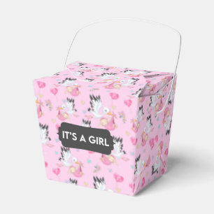 Es ist eine Girl Stork Baby Gevor Box Geschenkschachtel