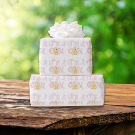Es ist eine Girl Teddy Bear Baby Dusche Geschenkpapier