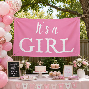 Es ist eine Girl Typografie Pink Baby Girl Baby Du Banner