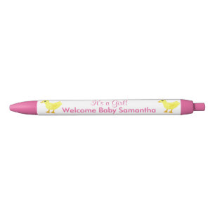 Es ist eine Girl Yellow Ducky Pink White Ankündigu Kugelschreiber