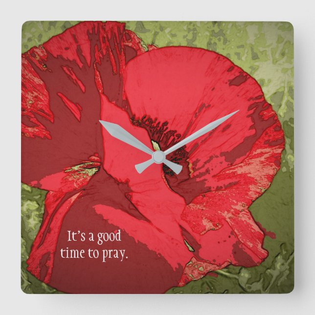 Es ist eine gute Zeit, Christlichen Dekorator zu b Quadratische Wanduhr (Vorderseite)