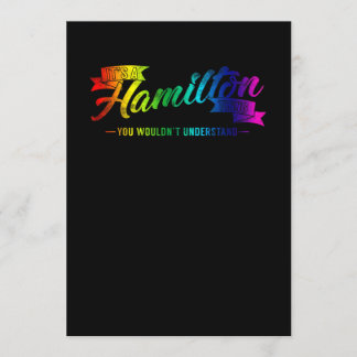 Es ist eine Hamilton Sache, die man nicht verstehe Einladung