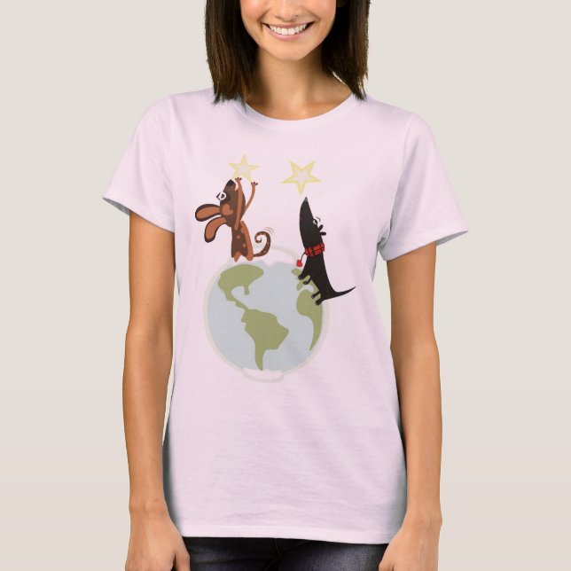 Es ist eine Hunde-Welt T-Shirt (Vorderseite)