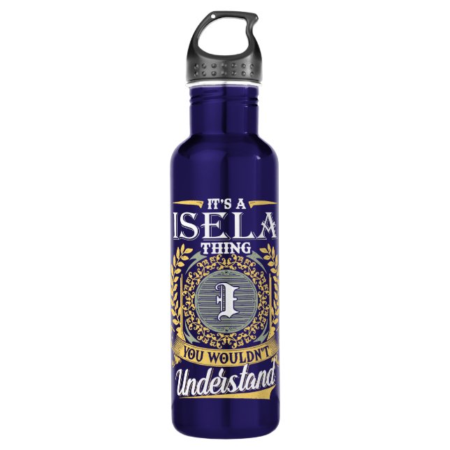 Es ist eine Isela Sache, die man nicht verstehen k Edelstahlflasche (Vorderseite)