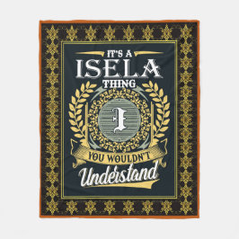 Es ist eine Isela Sache, die man nicht verstehen k Fleecedecke