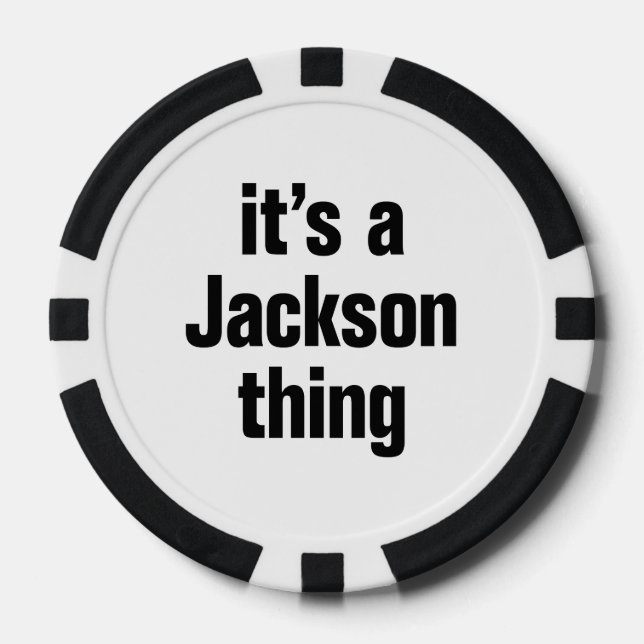 Es ist eine Jackson-Sache Pokerchips (Vorderseite)