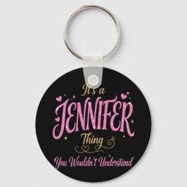 Es ist eine Jennifer-Sache Pink Gold Frauen-Gesche Schlüsselanhänger