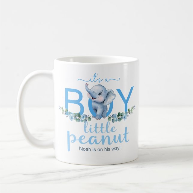 Es ist eine junge Elefant Baby Announcement Tasse  (Links)