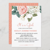 Es ist eine junge elegante Coral Blume Kinderdusch