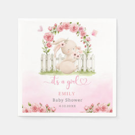 Es ist eine junge, moderne Aquarellmädchendusche Serviette