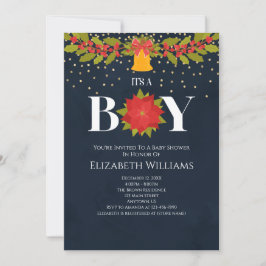 Es ist eine junge Poinsettia Bell Weihnachtsdusche Einladung