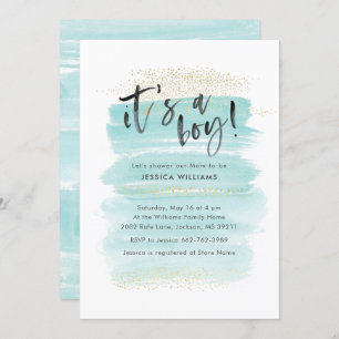 Es ist eine Jungen-Aquarellu. Einladung