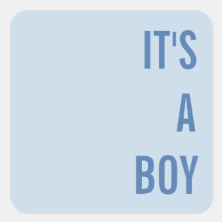 Es ist eine Jungen-Baby-Party Quadratischer Aufkleber