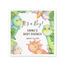 Es ist eine Jungen-Dinosaurier-Baby-Party-Papier