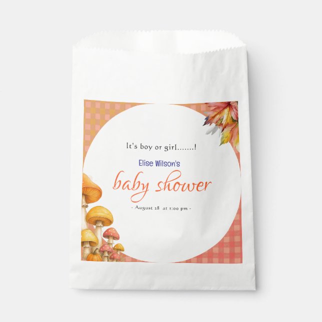 Es ist eine kleine, märchenhafte Babydusche Geschenktütchen (Vorderseite)