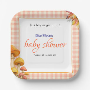 Es ist eine kleine, märchenhafte Babydusche Pappteller