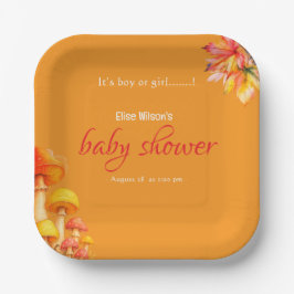 Es ist eine kleine, märchenhafte Babydusche Pappteller