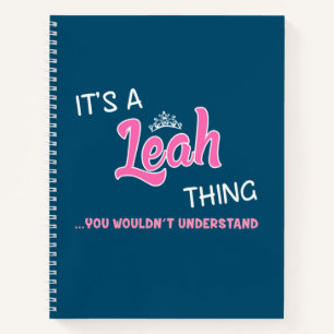 Es ist eine Leah, die man nicht verstehen würde Notizbuch