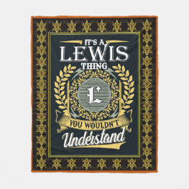 Es ist eine Lewis-Sache, die man nicht verstehen k Fleecedecke