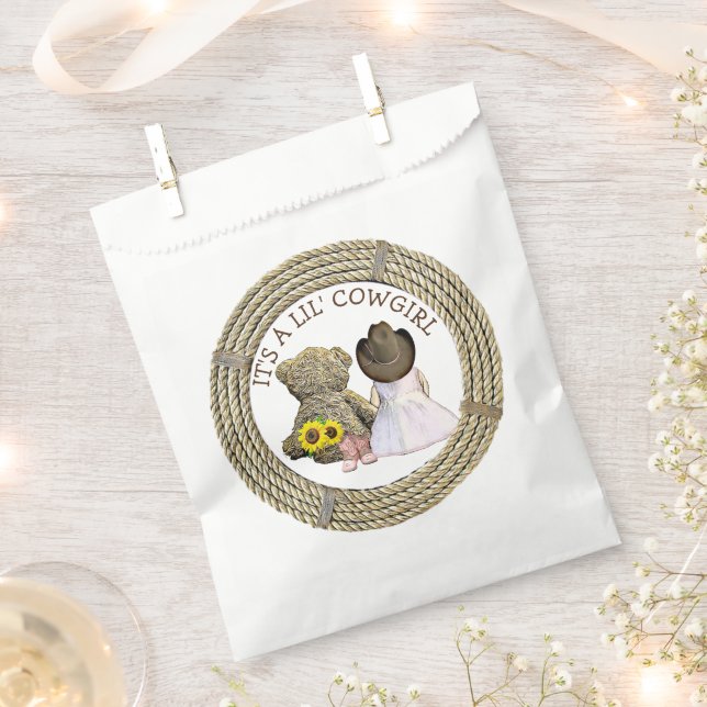 Es ist eine Lil' Cowgirl Babydusche Geschenktütchen (Ausgeschnitten)